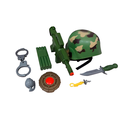Juguete militar con accesorios  c000849