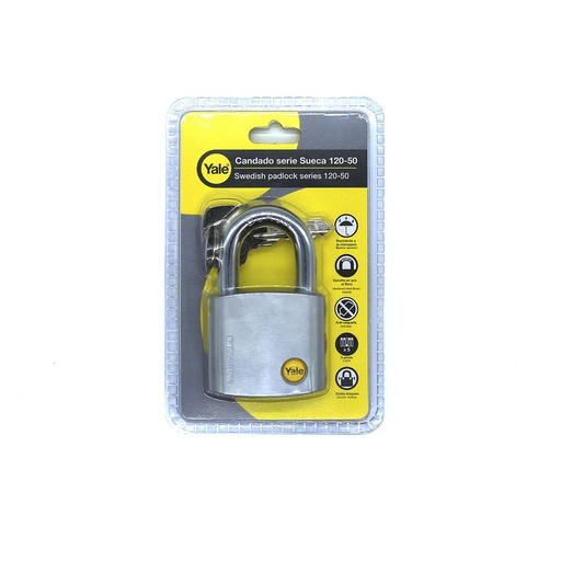 [64487] Candado de laton 50mm yale y120/50 blister
