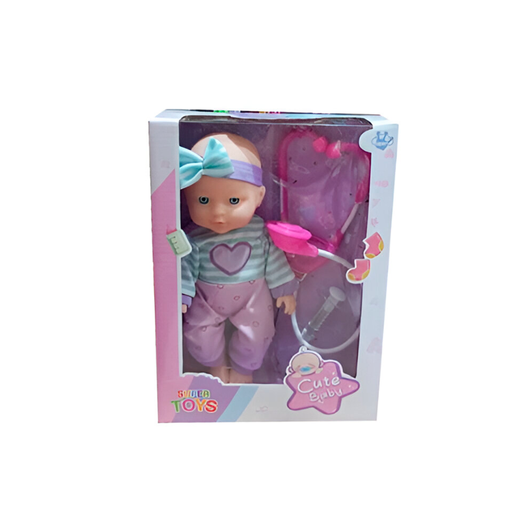 [132381] Juguete muñeca bebe 30cm con accesorios 2321202