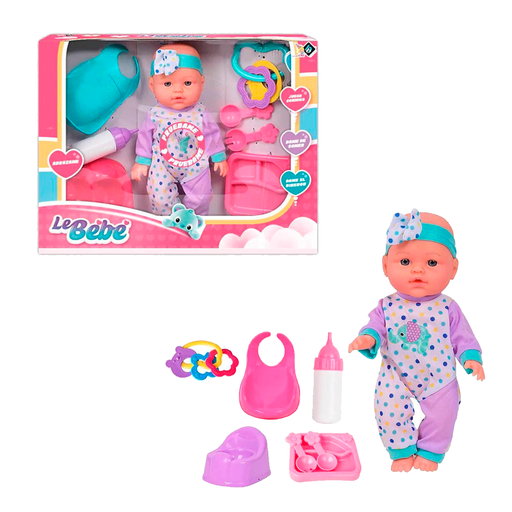 [132390] Juguete muñeca bebe 30cm con accesorios 2321211