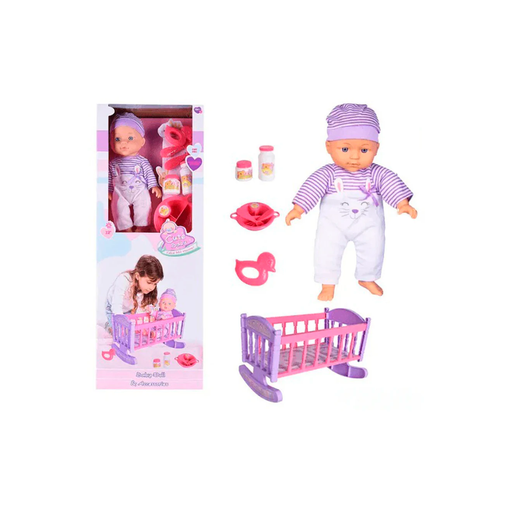 [132408] Juguete muñeca bebe 30cm con accesorios hx865-3