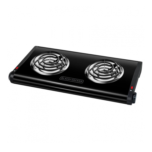 [71751] Estufa electrica 2 quemadores 1500w b&d home db1002b