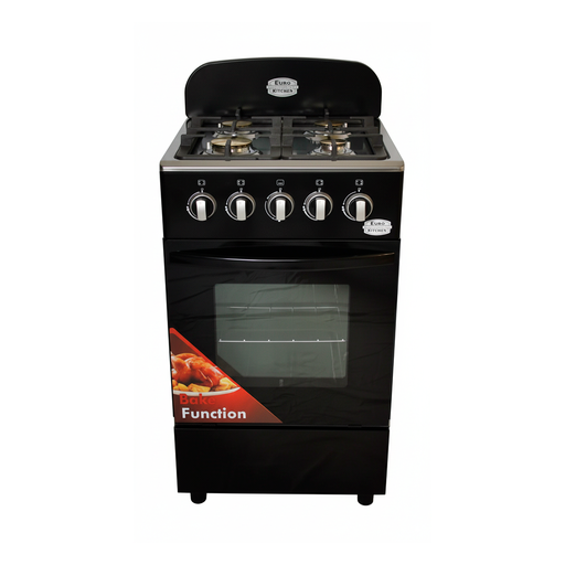 [146942] Estufa de gas 4 quemadores 50x50x85cm con horno 00a negro