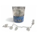 Conexión navideña 30l forma bellota 3.6m blanco cable transnparente