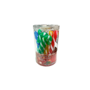 Conexión navideña 40l forma baston 1.8m blanco cable transparente