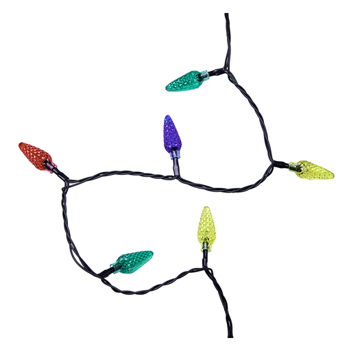 [103645] Conexión navideña 40led tipo piña 8f 3.2m multicolor cable verde