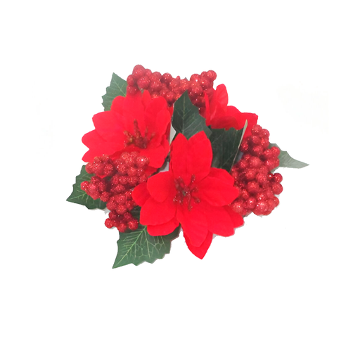 [121797] Corona navideña 2.5cm xs1044272rg rojo/dorado