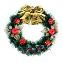 Corona navideña 30cm con campana