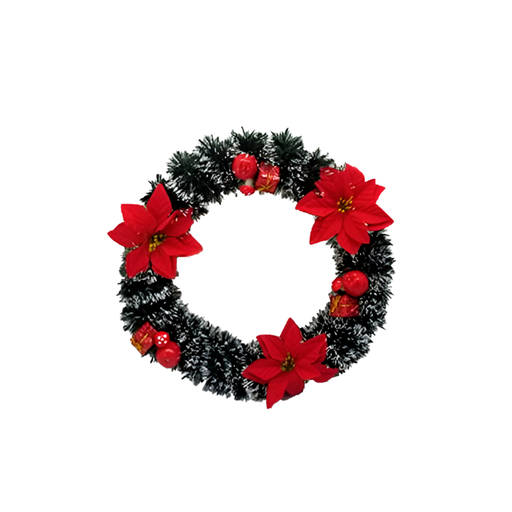 [115882] Corona navideña 40cm con bellota sshh006a