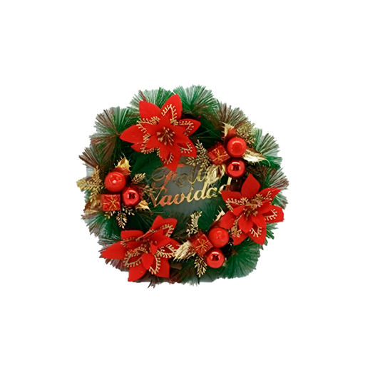 [115871] Corona navideña 40cm pascua sshh001 rojo