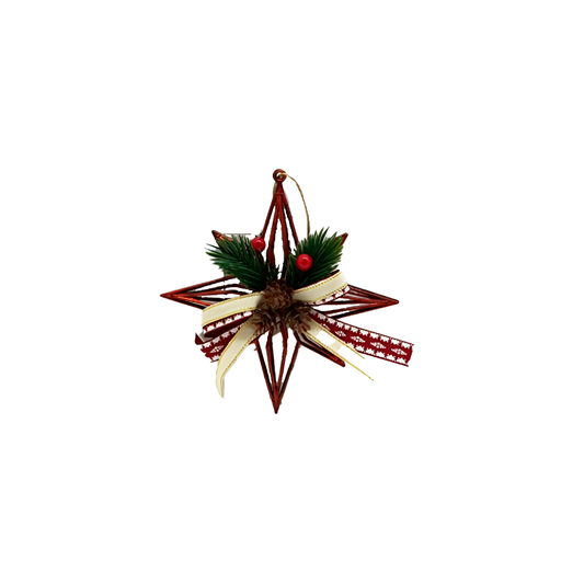 [129491] Estrella navideña 15.5x4x16.3cm 78r rojo