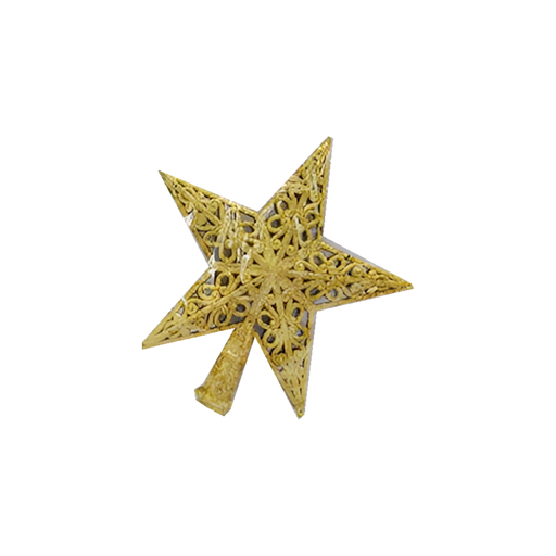[76494] Estrella navideña 20x21cm cs1503-1256 dorado/plateado