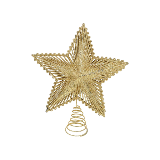 [124160] Estrella navideña 20x23cm 0035 champagne