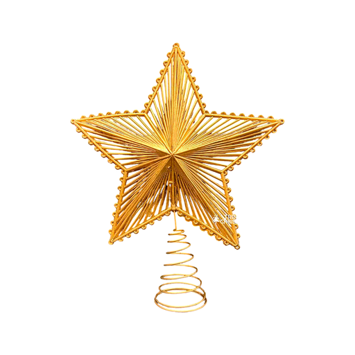 [124159] Estrella navideña 20x23cm 202-0033 champagne