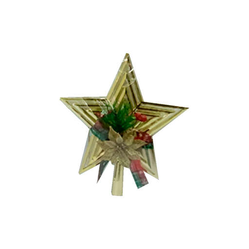 [115951] Estrella navideña 21x24cm jq-21089 dorado