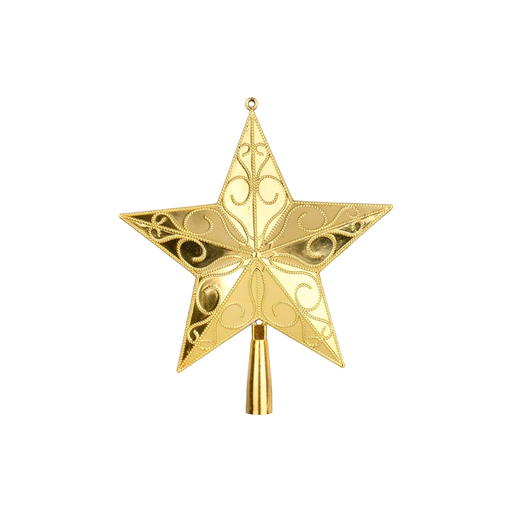 [76496] Estrella navideña 23x20cm 2-cs1503-1258 dorado