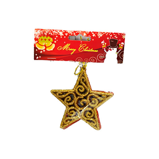 [76520] Estrella navideña 3pc 10cm 2-cs1503-371 rojo/dorado/plateado