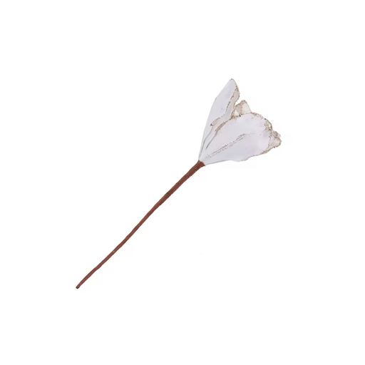 [130375] Flor navideña 10cm mh1172 blanco