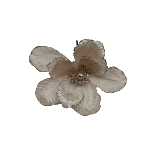 [124350] Flor navideña 18cm 2cs2201-0134 champagne