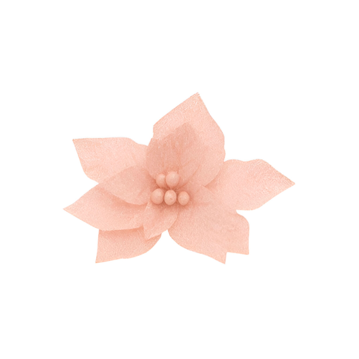 [129730] Flor navideña 18cm s22-24p rose gold