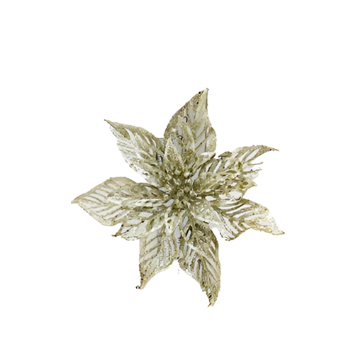 [125781] Flor navideña 19cm xh1462176lg champagne