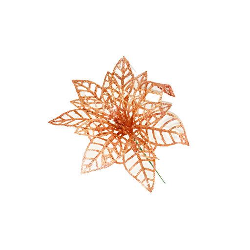 [130703] Flor navideña 20cm 2-cs2304-0038 rose gold