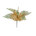 Flor navideña 20cm s23-13g dorado