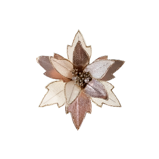 [130363] Flor navideña 22cm mh1158 rose gold