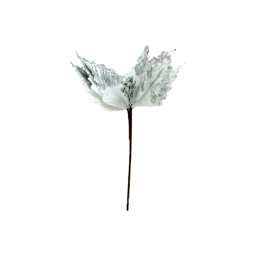 [124525] Flor navideña 23x35cm 2-lm1704-317 blanco