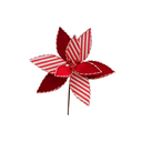 Flor navideña 24cm mh1086 rojo/blanco