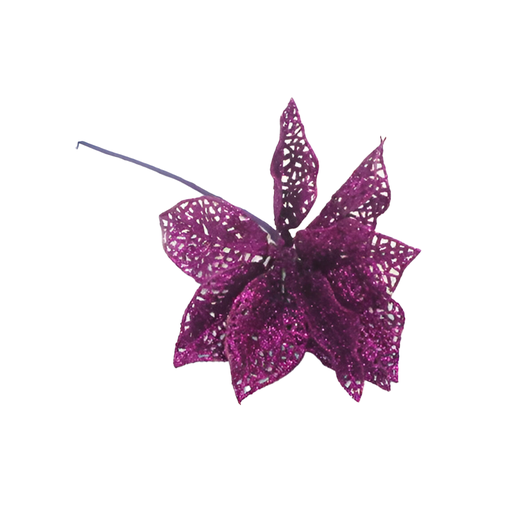 [83927] Flor navideña 27cm 2-cs1602-958 morado