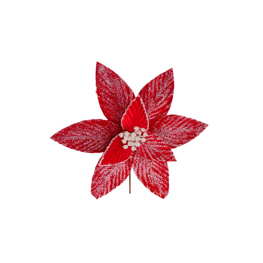 [130270] Flor navideña 28cm mh1083 rojo