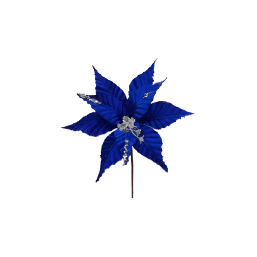 [130385] Flor navideña 29cm mh1182 azul oscuro
