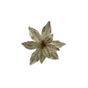 Flor navideña 30cm stll521 dorado/blanco
