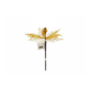 Flor navideña 30x23cm 2-lm1704-318 blanco/dorado