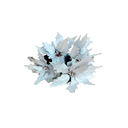 Flor navideña 43cm xs1042183s plateado