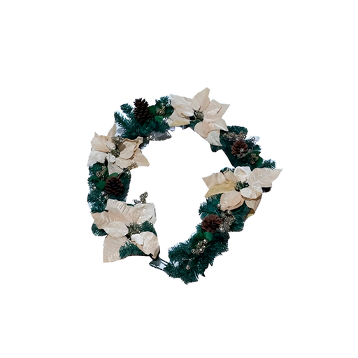 [125804] Guirnalda navideña con pascua 182cm champagne