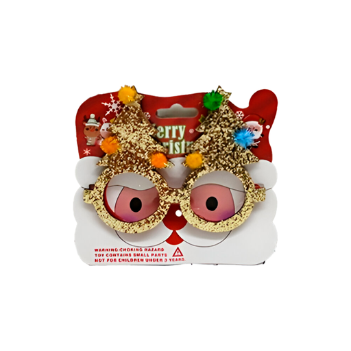 [124632] Lente navideño 14x11cm forma pino dorado