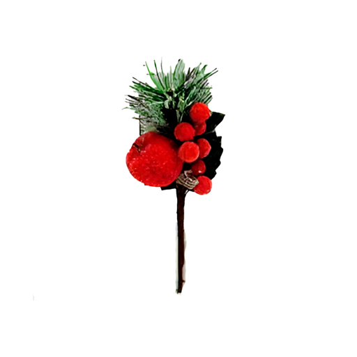 [92494] Rama navideña 16cm 2-lm1704-311 verde/rojo