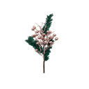 Rama navideña con bayas 43cm verde/rose gold