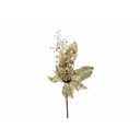 Rama navideña con flor 43cm 042207asg champagne