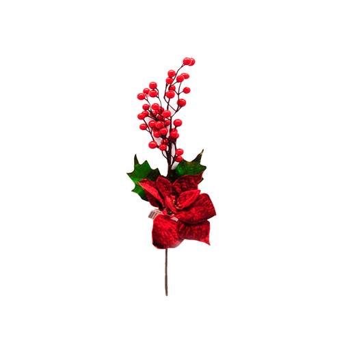 [85213] Rama navideña con pascua 45cm xs1042410r roja