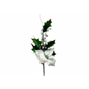 Rama navideña con pascua 56cm xs1042370w blanca