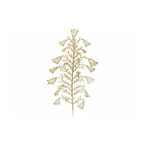 [124445] Rama navideña campana 18x43cm champagne