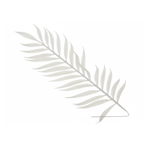 [130788] Rama navideña hoja 15x32cm 2202-0114 blanco