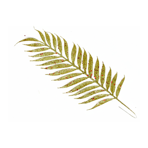 [130789] Rama navideña hoja 15x32cm 2202-0114 dorado