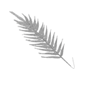 Rama navideña hoja 15x32cm 2202-0114 plateado