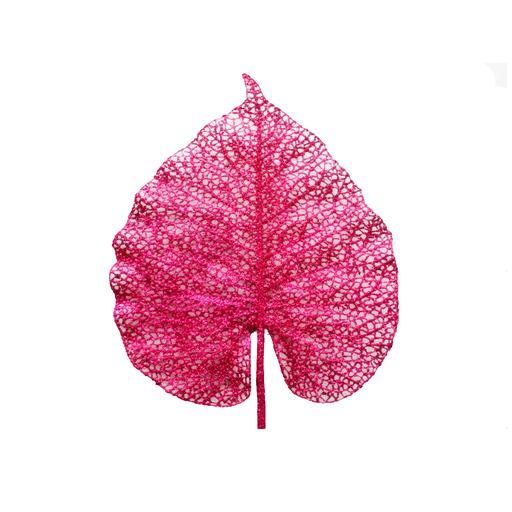 [130986] Rama navideña hoja 20x64cm 2-cs1503-879 blanco