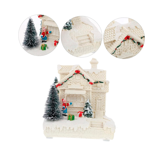 [130827] Villa navideña casa con luz 11x9.5x13cm varios diseños