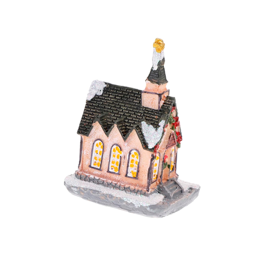 [130823] Villa navideña casa con luz 6x5x6cm 615 varios diseños